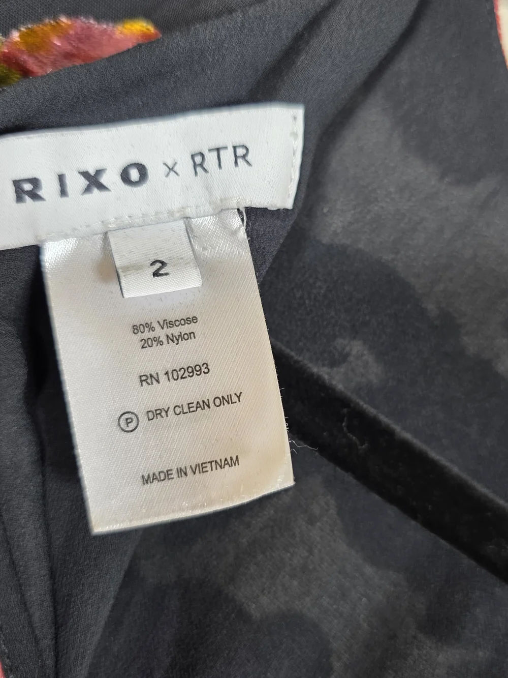 RIXO VELVET FLORAL GOWN SIZE 2 MSRP $675 - Picture 11 of 13